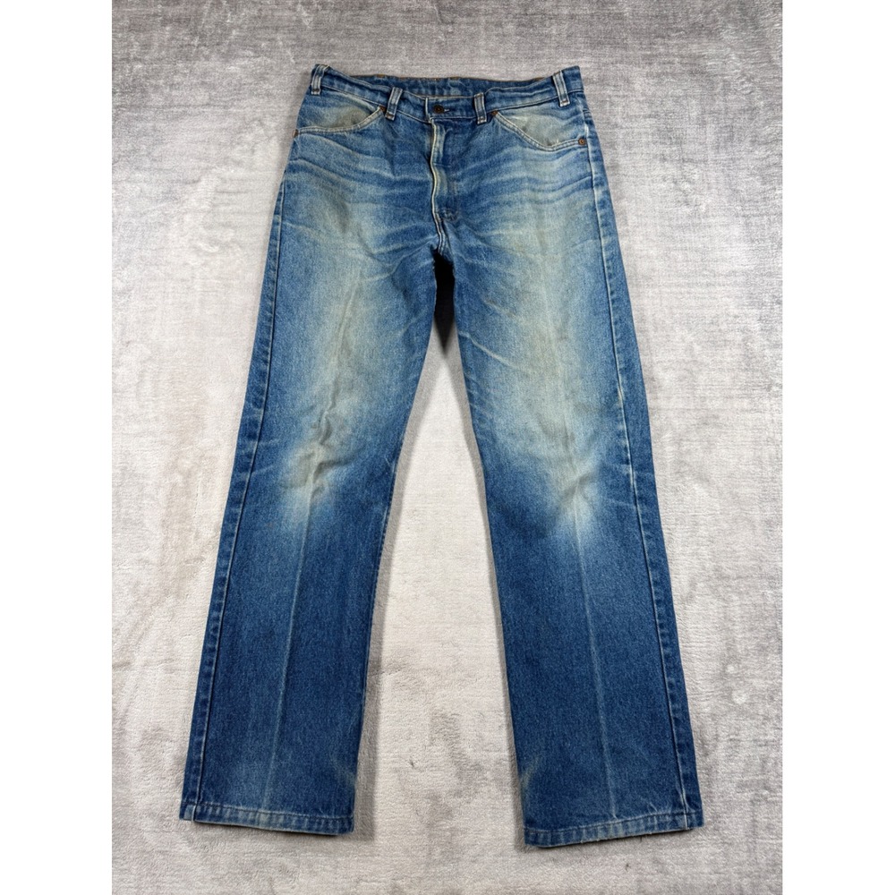 Levis Jeans Mens 34x34 Blue 619 Orange Tab Vintage 90s Whiskers Straight Leg